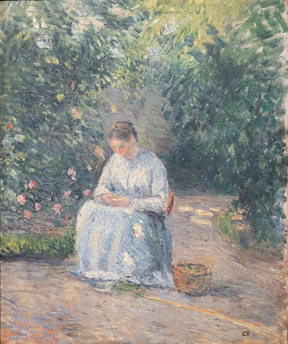 Julie Pissarro sgrana i piselli - Museo Langmatt